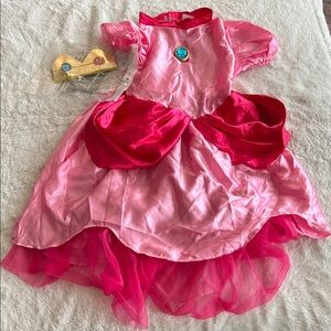 Super Mario Princess Peach Costume for Girls Size L (10-12)